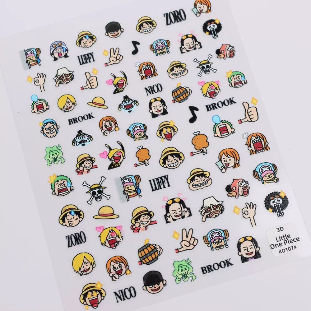 원피스 나미 루피 만화 귀여운 엠보싱 네일 스티커 카와 - Anime Merchandise Nepal 리뷰 및 가격