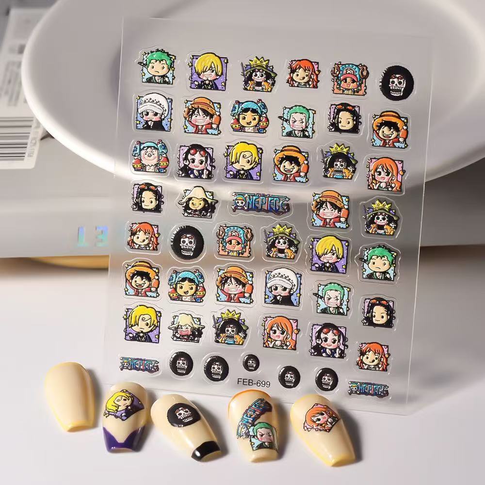 원피스 나미 루피 만화 귀여운 엠보싱 네일 스티커 카와 - Anime Merchandise Nepal 리뷰 및 가격