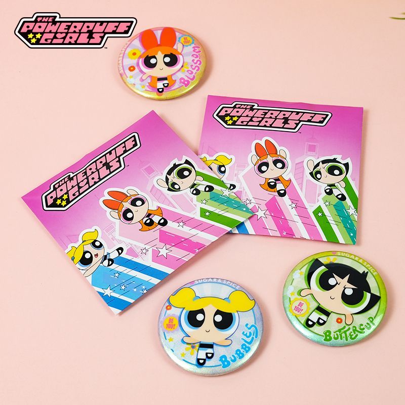 공식 파워퍼프 걸즈 상품 풀 세트: 틴 배지 블라인드  - Official Merchandise Anime 리뷰 및 가격